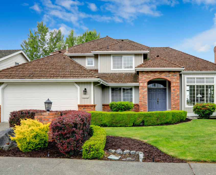 suburban home tile roof